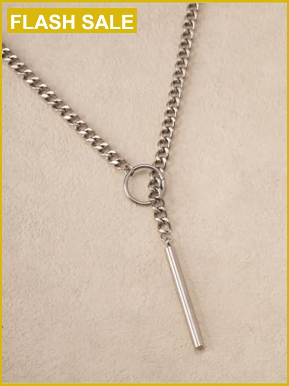 Chunky Lariat Y Necklace Gothic Punk Emo Grunge Statement Jewelry - Picture 7 of 7